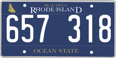RI license plate 657318