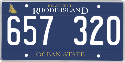 RI license plate 657320