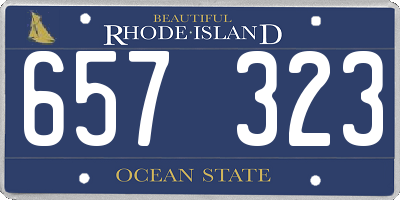 RI license plate 657323