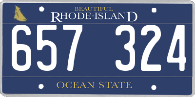 RI license plate 657324