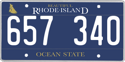 RI license plate 657340
