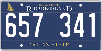 RI license plate 657341