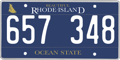 RI license plate 657348