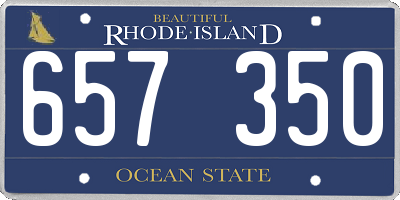 RI license plate 657350
