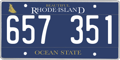RI license plate 657351