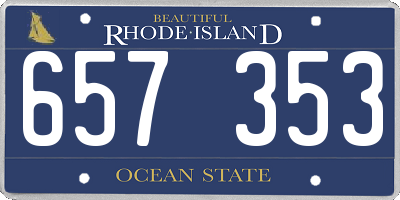 RI license plate 657353