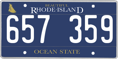 RI license plate 657359