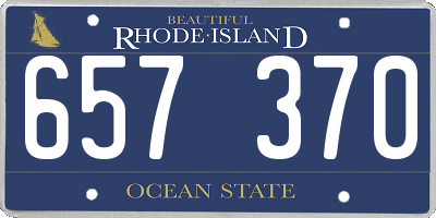RI license plate 657370