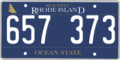 RI license plate 657373