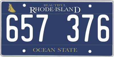RI license plate 657376