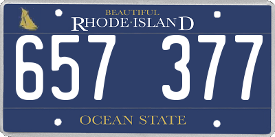 RI license plate 657377