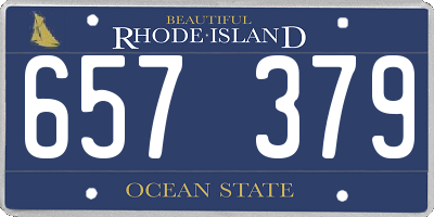 RI license plate 657379