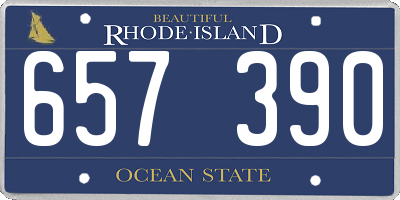RI license plate 657390