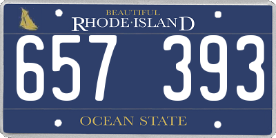 RI license plate 657393