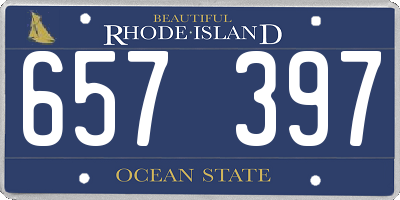 RI license plate 657397