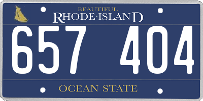 RI license plate 657404