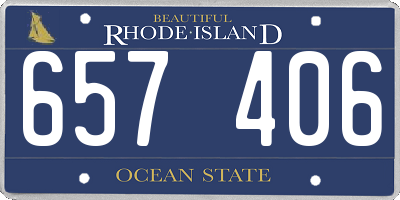 RI license plate 657406