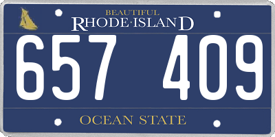 RI license plate 657409