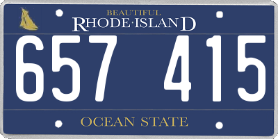 RI license plate 657415