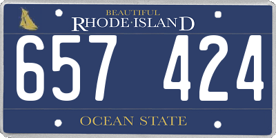 RI license plate 657424
