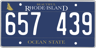 RI license plate 657439