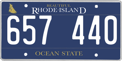 RI license plate 657440
