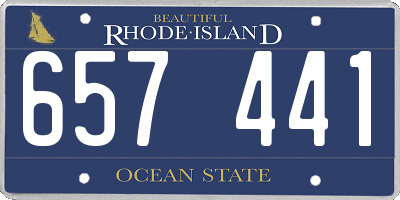RI license plate 657441