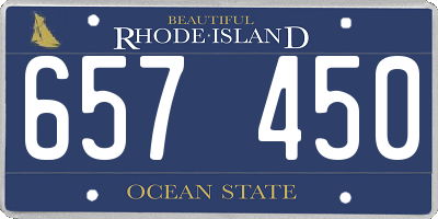RI license plate 657450