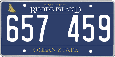 RI license plate 657459