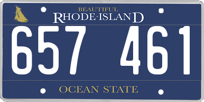 RI license plate 657461