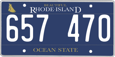 RI license plate 657470