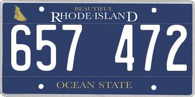RI license plate 657472