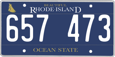 RI license plate 657473