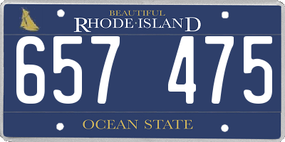 RI license plate 657475