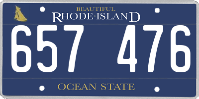 RI license plate 657476