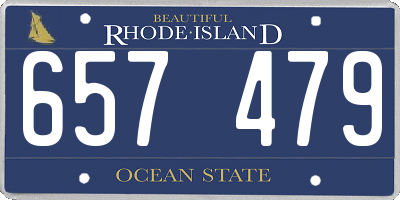 RI license plate 657479