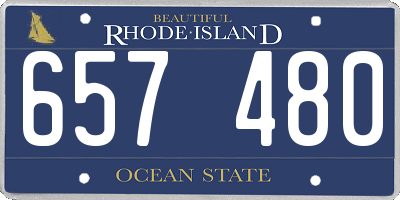 RI license plate 657480