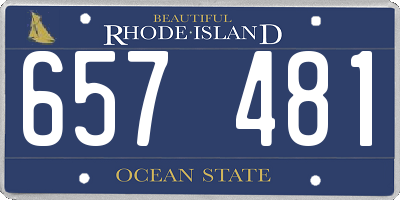 RI license plate 657481