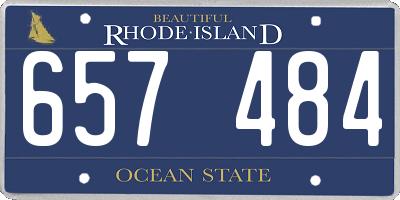 RI license plate 657484
