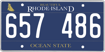 RI license plate 657486