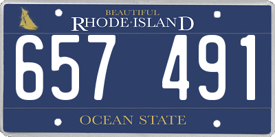 RI license plate 657491