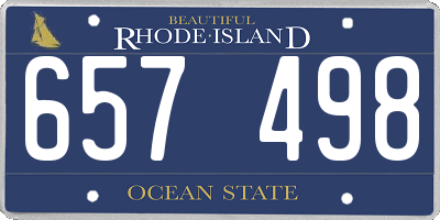 RI license plate 657498