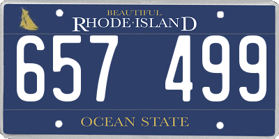 RI license plate 657499