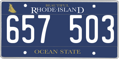RI license plate 657503
