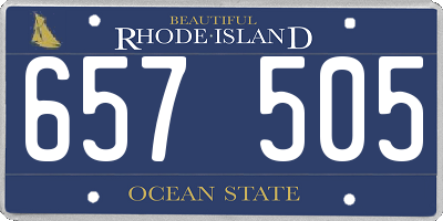 RI license plate 657505