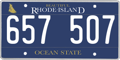 RI license plate 657507
