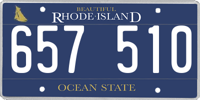 RI license plate 657510