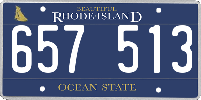 RI license plate 657513