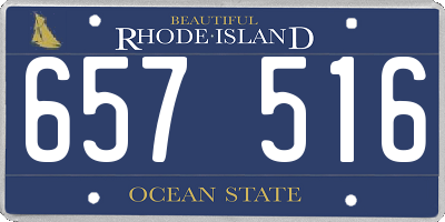 RI license plate 657516