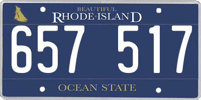 RI license plate 657517